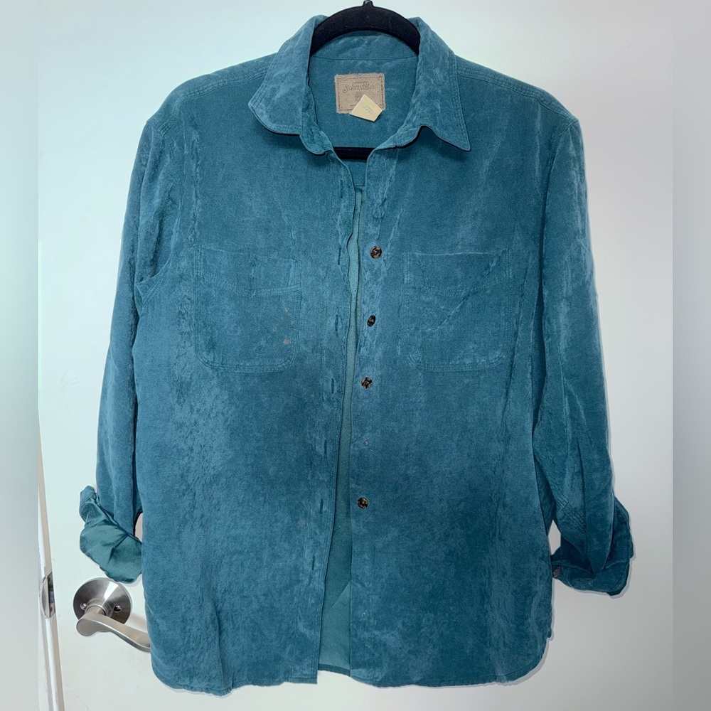 St John’s Bay Vintage Teal Button Up